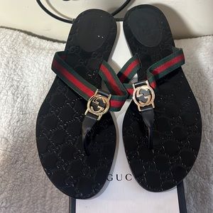 Authentic Used Gucci Nylon Lifford Sandals